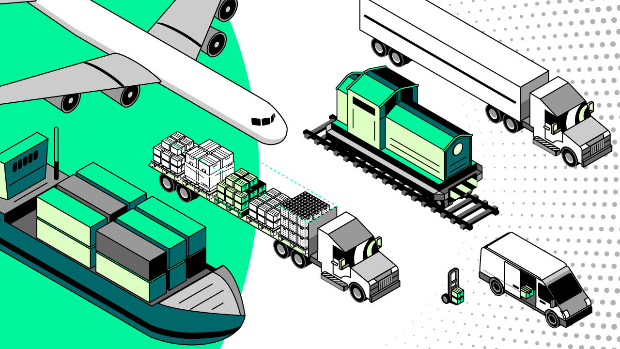 Transportation logistics illustration